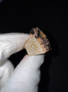 <b>Men's</b> Iced Moissanite Bling Championship <b>Ring</b> 925 Silver Custom Trap Home Hip Hop Style Letter Design New Home Gift <b>for</b> Him Her - Product Image 6