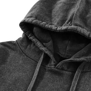 Sweat-shirt à capuche court pour femme, couleur anthracite, décontracté, à manches longues, avec cordon de serrage - Product Image 2