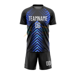 ชุดเสื้อฟุตบอลแบบกำหนดเอง พิมพ์ลายแบบ Sublimation ทันสมัย ชุดฝึกซ้อมฟุตบอลชาย ไซส์ใหญ่ วัสดุที่ยั่งยืน บริการ OEM - Product Image 2