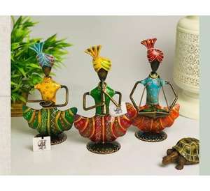 Décoration murale en fer forgé artisanal, design musical Marwari moderne, multicolore, aspect traditionnel, art mural - Product Image 1