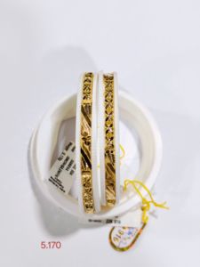 Brazalete de concha blanca de oro macizo de 22 quilates para mujer, joyería nupcial tradicional de Bengala, auténtico conjunto Shakha. - Product Image 4