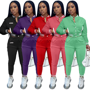 Ensembles d'été pour femmes : Veste et short de sport, ensemble 2 pièces avec veste courte style universitaire - Product Image 3