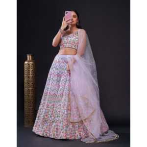 Desgaste elegante Lehenga Choli de diseñador para fiestas con Secuencia y trabajo de hilo - Product Image 1