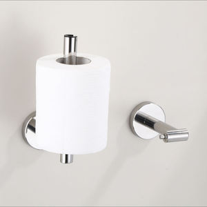 Porte-papier toilette mural moderne en acier inoxydable, forme personnalisée, design minimaliste, accessoire de salle de bain écologique, durable - Product Image 1
