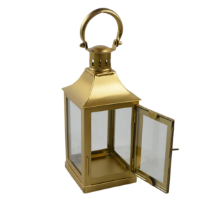 Lanterne marocaine décorative blanche en métal et verre, design élégant, lanternes à bougies avec finition peinte, porte-bougie T-light - Product Image 2