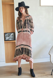 Robe maxi à col en V pour femme, motif uni, style vintage bohème, écologique, respirante, toutes saisons - Product Image 3