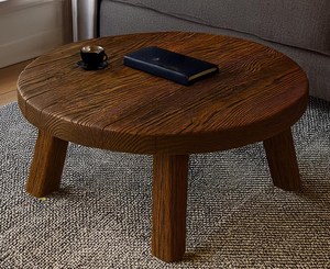 โต๊ะกาแฟไม้เนื้อแข็งทรงกลม ปี 2026 พร้อมท็อปไม้ทรงกลมเรียบเนียน ขาแข็งแรงหนา และผิวสัมผัสธรรมชาติ สำหรับห้องนั่งเล่น - Product Image 3