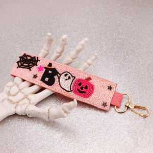 Zipper Keychain-Handmade Red <b>Bag</b> <b>Charm</b> Embroidered Adjustable Fashion Trendy Women Girls Mini Accessory - Product Image 4