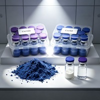 Matière première cosmétique GHK Cu Tripeptide de cuivre 1 Poudre de peptide de haute pureté (99%-99,9%) CAS 89030955 Formule moléculaire