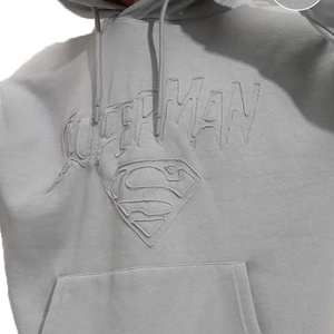 Sudadera con Capucha para Hombre de Primera Calidad, Color Gris, con Logotipo de Superman en Relieve, Corte Regular, Felpa de Algodón, Estilo Casual para Otoño - Product Image 5