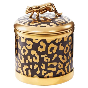 luxury trinket box decorative storage <b>jar</b> leopard print <b>jar</b> animal print container gold decorative box luxury home decor <b>jar</b> des - Product Image 1