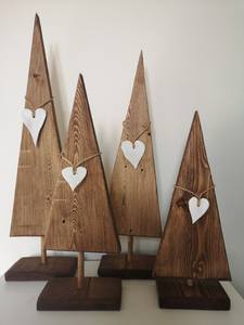 Eco-Friendly Wooden Christmas <b>Tree</b> <b>Ornament</b>, Handmade Rustic Natural Wood Holiday Decoration for Tabletop, Christmas Centerpiece - Product Image 6