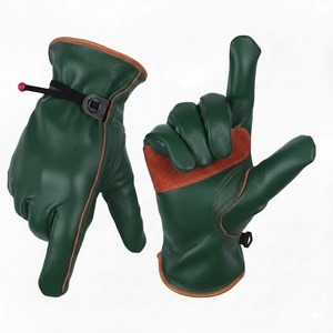 Leather Driving Gloves With Adjustable Wrist <b>Strap</b> Unisex All Seasons - Product Image 6