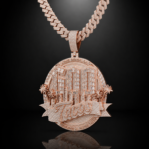 Colgante de Lujo de Plata de Ley 925 con Moissanita VVS Personalizada, Chapado en Oro de 10K, Estilo Hip Hop Iced Out para Fiesta - Product Image 3