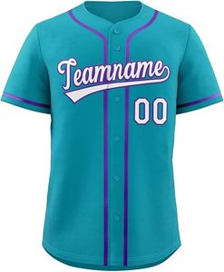 Camiseta de Béisbol Sublimada Personalizada con Nombre y Número, Unisex, Cierre de Botones, Manga Corta, Transpirable, Secado Rápido, 100% Poliéster - Product Image 5