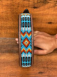 Western Hand Tooled <span class=keywords><strong>Leather</strong></span> Dog Collar Skull Hand Tooled Collares para mascotas al por mayor - Product Image 3