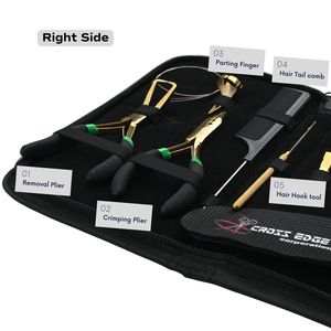 Kit d'outils professionnel pour extensions capillaires en or avec pinces de 5 pouces, pince à sertir les perles et pinces de sectionnement des cheveux - Product Image 3