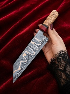 Cuchillo de Chef de Cobre Damasco Hecho a Mano, Cuchillo de Cocina Profesional Afilado, Cuchillo de Cocina Hecho a Mano para Cortar Carne y Verduras - Product Image 2