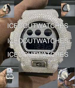 Montre de luxe pour homme en acier inoxydable sertie de moissanite, avec bracelet à fermoir, résistance à l'eau 10 bars - Product Image 1