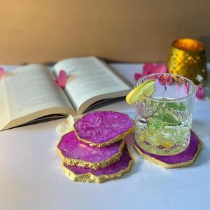 Posavasos de resina de lujo hechos a mano, juego de posavasos modernos para protección de la mesa, para bebidas, posavasos de resina hechos a mano - Product Image 5