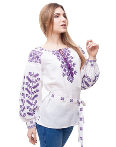 Blusa de Algodón Blanca Lavable para Mujer, Cuello en V, Manga Corta, Corte Regular, Estilo Casual, para Todas las Temporadas, Uso Diario - Product Image 2