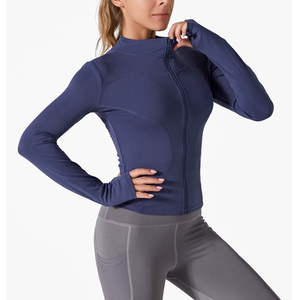 <b>Women</b> Seamless 3 Pcs Yoga Set Gym Workout Fitness Activewear High Waist Leggings Sports Bra And <b>Jackets</b> Sets - Product Image 5