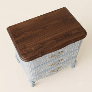 Table d'appoint moderne en os incrusté, faite à la main, couleur personnalisée, pour la maison ou le bureau, avec 2 tiroirs par VIKIS ARTS - Product Image 3