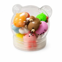 HauHwa Set Penghapus Hewan Lucu Mini Kawaii 2-3Cm 80G Penghapus Mainan Alat Tulis Kartun Kreatif Anak-anak Hadiah Sekolah Hadiah Pesta