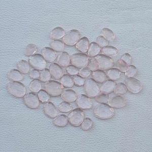 8mm 10mm 12mm Quartz Rose Naturel Tranche À Facettes Talpe Polki Cut Pierres Précieuses Pour La Fabrication De Bijoux AAA Qualité Pierres Semi Précieuses - Product Image 2