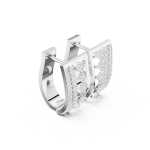 14K White Gold Round Lab-Grown Diamond Drop Earrings for Women Office Wear Earring New Grown Diamond - Product Image 6