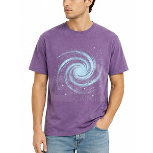 T-shirt surdimensionné à imprimé réfléchissant pour homme, en coton, style streetwear tendance, décontracté, manches courtes, confortable, à porter au quotidien - Product Image 3
