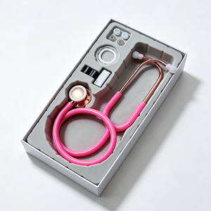 Estetoscopio Acústico de Doble Cabeza Rosa, Manual, para Examen Médico Físico, Uso en Adultos - Product Image 4