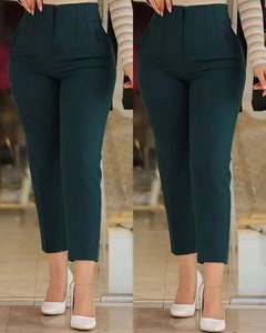 HANO 2024 Pantalon Cargo Décontracté en Toile Respirante pour Femme, Taille Mi-Haute Élastique, à Lacets, Non Tissé, Coupe Droite, Imperméable, ODM - Product Image 4