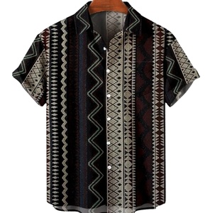 เสื้อโปโลผู้ชายลายทางลำลองลายดอกไม้สังคมย้อนยุคแฟชั่นการพิมพ์2025 idols - Product Image 1