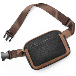 Durable PU Leather Belt Bag with Zipper Closure Spacious Storage & Compact Crossbody Design for Travel & Outdoor Use - Product Image 5