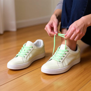 Cordones Ilan de 120 cm, Color Verde Claro, para Zapatillas Deportivas - Product Image 2