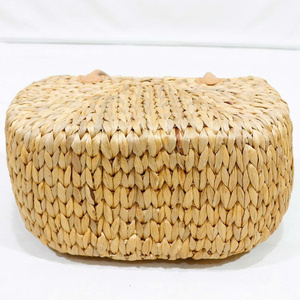 Factory Woven Seagrass <b>Basket</b> Handmade Water Hyacinth Straw <b>Basket</b> Women Handicrafts - Product Image 6