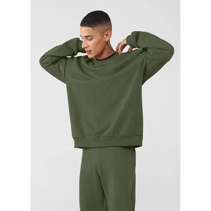 เสื้อสเวตเตอร์คอกลมขนาดใหญ่พิเศษใส่ได้ทั้งชายและหญิงเสื้อสเวตเชิ้ตคอกลมคอกลม400โอเวอร์ไซส์ผ้าคอตตอน100% โอเวอร์ไซส์ - Product Image 1