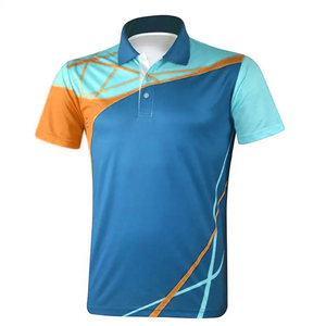 เสื้อโปโลคริกเก็ตพิมพ์ลายตามสั่ง เสื้อกีฬาระบายอากาศ ชุดทีมสำหรับผู้ชาย - Product Image 4