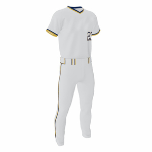 Uniforme de baseball blanc pour hommes, manches courtes, col en V, numéro 23 brodé, polyester respirant, vêtements toutes saisons - Product Image 4