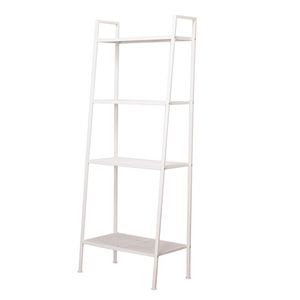 Libreria a 4 Ripiani Bianco Avorio, Eleganti Scaffali a Scala - Product Image 6