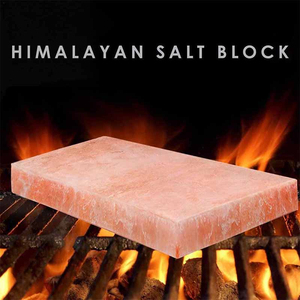 Premium Quality Refined Himalayan <b>Pink</b> Salt Cooking Slab Stainless Steel Holder Customizable Size for Kitchen Home Decoration - Product Image 3