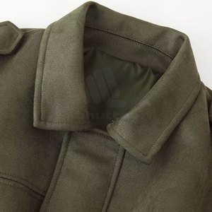 Women's Winter <b>Suede</b> Leather <b>Jacket</b> Zipper Solid Lightweight Soft Travel Daily Comfort Eco-Friendly Breathable Front - Product Image 3