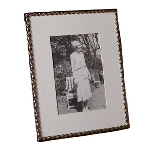 Vintage Brass Vertical & Horizontal Photo <b>Frame</b> Tabletop Display Eco-Friendly Durable Lightweight Rectangle Home Decor - Product Image 1