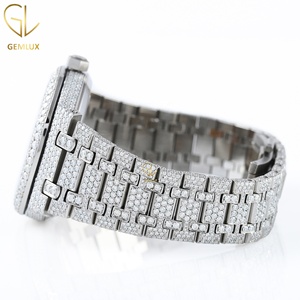 Nouvelle Arrivée Montre Homme D VVS Moissanite Diamant Entièrement Sertie Cadran Squelette Date Automatique Hip Hop Passe le Testeur de Diamant - Product Image 5