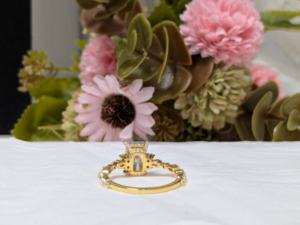 1.95 Ct Radiant Cut Lab Grown Diamond <b>Vintage</b> Style Wedding Engagement <b>Ring</b>, Gift For Women's, Solid 14k Yellow <b>Gold</b> <b>Ring</b> - Product Image 3