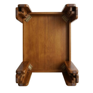 Mesa de Centro Cuadrada de Madera de Teca Sólida de Estilo Contemporáneo de Mediados de Siglo, Marca Niwara Bisoepo, Acabado Liso y Duradero de Alta Gama para Interiores de Apartamentos - Product Image 3