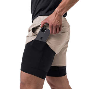 Pantalones Cortos Deportivos Unisex para Gimnasio y Playa, con Forro, Bolsillo para Teléfono, Secado Rápido, Elásticos, Personalizables, para Correr - Product Image 6