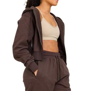 Conjunto de Pantalones Cortos de Dos Piezas para Mujer, Invierno, Logotipo Personalizado, Cierre de Cremallera, Ropa Casual Urbana, Ecológica, Servicio OEM - Product Image 2