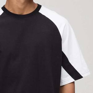 Camisetas de Verano para Hombre de Talla Grande, de Buena Calidad, con Logotipo Personalizado OEM, Transpirables, de Poliéster/Algodón, con Contraste de Color, en Conjunto con Pantalones Cortos, 2 Piezas - Product Image 4